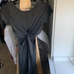 Spandex dress with cut out center